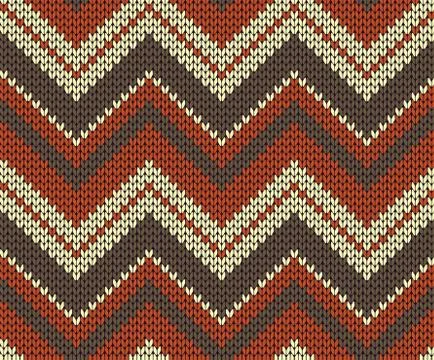 Seamless knitted vector pattern 库存插图