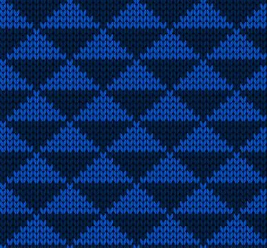 Seamless knitted vector pattern Stock Illustration