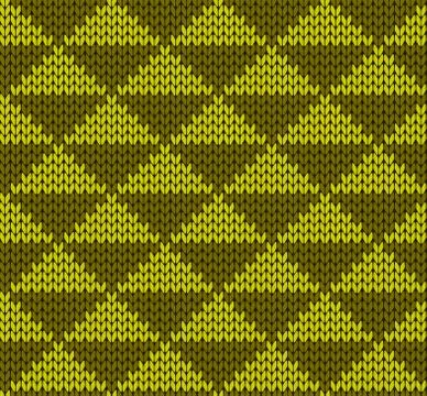 Seamless knitted vector pattern Stock Illustration