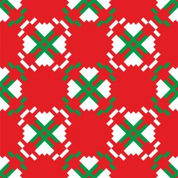 Seamless Knitting Pattern. Christmas background. New year concept. - Vector Stock Illustration