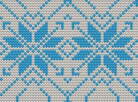 Seamless Knitting Pattern Christmas Sweater Design. EPS 10 vector Stock Illustration
