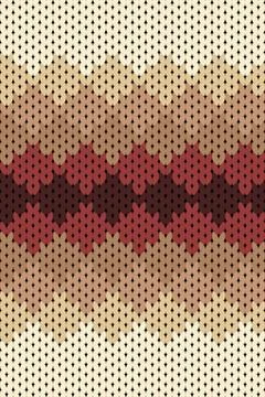 Seamless knitting pattern with a gradient color transition, featuring shades Stock Illustration