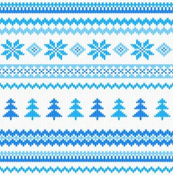 Seamless knitting pattern Stock Illustration