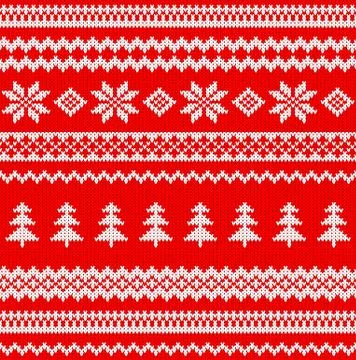 Seamless knitting pattern Stock Illustration