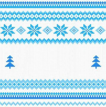 Seamless knitting pattern Stock Illustration