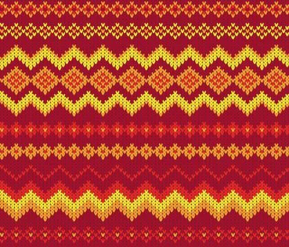 Seamless knitting pattern Illustrazione stock