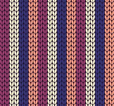 Seamless knitting pattern Stock Illustration
