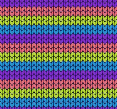 Seamless knitting pattern Stock Illustration