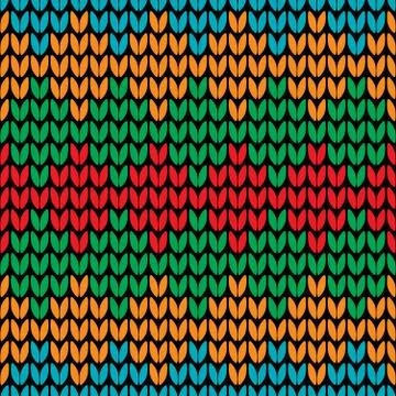 Seamless knitting pattern Stock Illustration