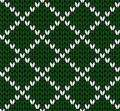 Seamless knitting vector pattern Stock Illustration
