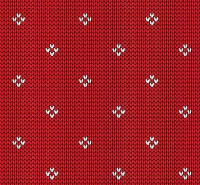 Seamless knitting vector pattern Stock Illustration