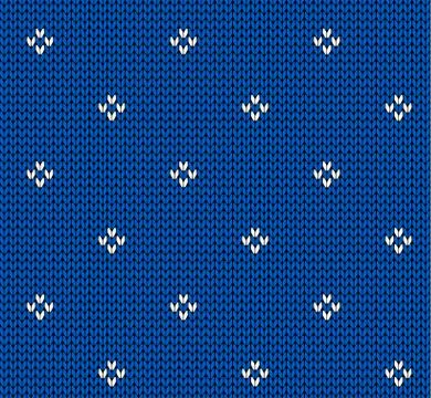 Seamless knitting vector pattern Stock Illustration