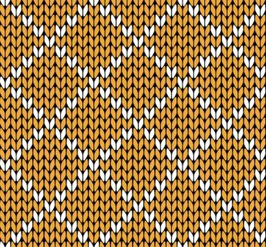 Seamless knitting vector pattern Stock Illustration
