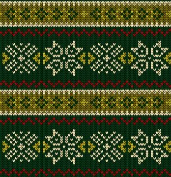 Seamless knitting vector pattern Stock Illustration