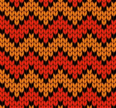 Seamless knitting zigzag pattern Stock Illustration