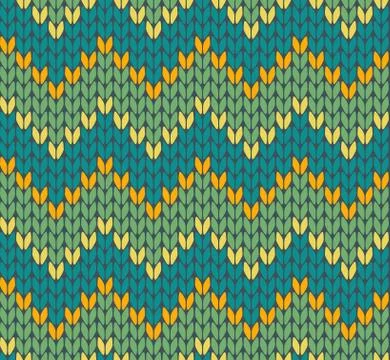 Seamless knitting zigzag pattern Stock Illustration