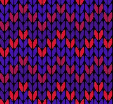 Seamless knitting zigzak pattern Stock Illustration