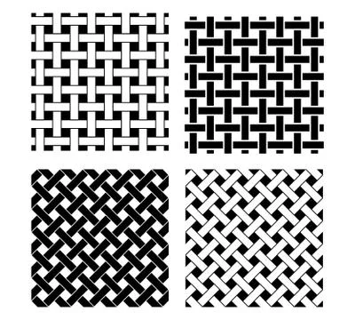 Seamless knot pattern in black and white, vector Stock Illustration