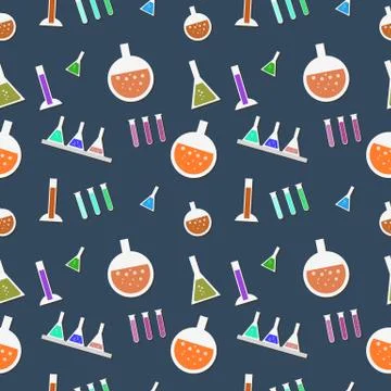 Seamless lab pattern in vector Stock Illustration