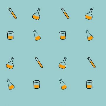 Seamless laboratory pattern. vector illustration Stock Illustration