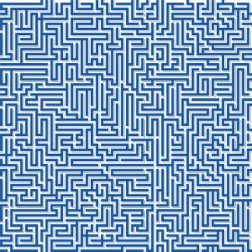 Seamless labyrinth texture. Geometric straight brain forms. イラスト素材