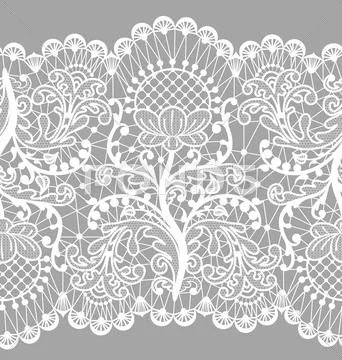 Seamless lace border Stock Illustration