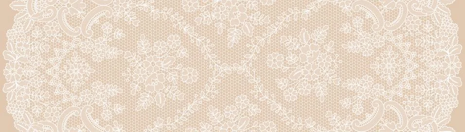 Seamless lace border Stock Illustration