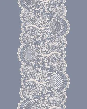 Seamless lace border Stock Illustration