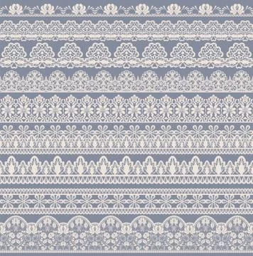 Seamless lace border Stock Illustration