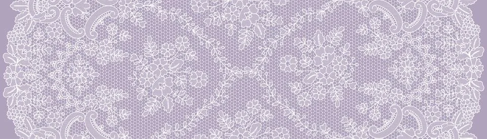 Seamless lace border Stock Illustration