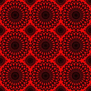 Seamless lace designed background in red and black Stock Illustration