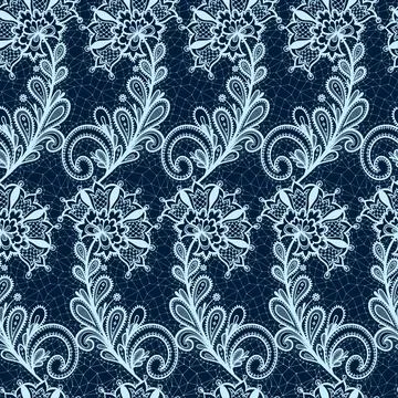 Seamless lace floral pattern. Illustrazione stock