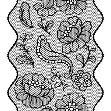 Seamless lace pattern with flowers. 스톡 일러스트