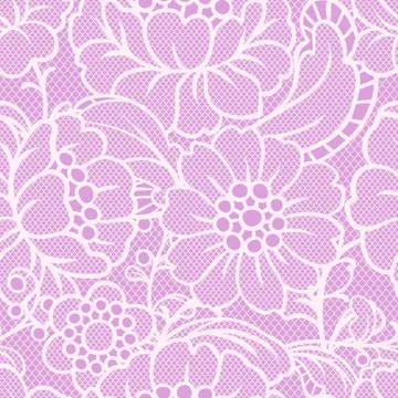 Seamless lace pattern with flowers. 스톡 일러스트
