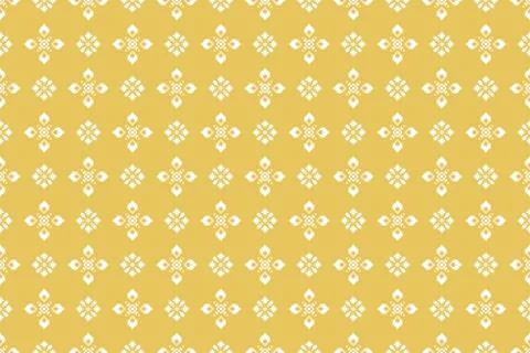 Seamless lace pattern with folkloric floral ornament. Illustrazione stock