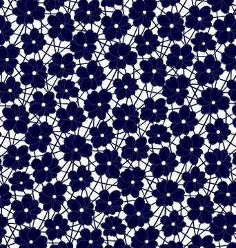 Seamless lace pattern swatch vector Stock Illustration