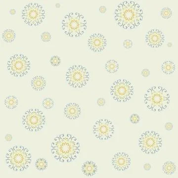 Seamless lacy pattern on yellow background 스톡 일러스트