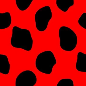Seamless ladybug vector pattern Stock Illustration