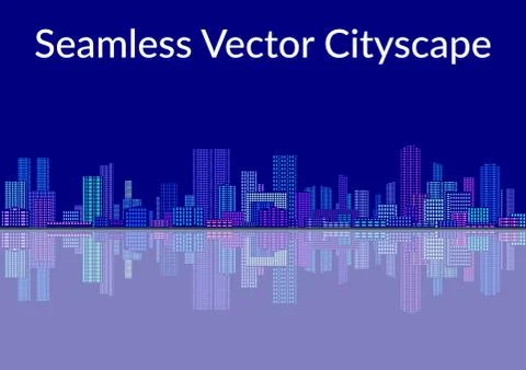 Seamless Landscape, City Stock Illustration