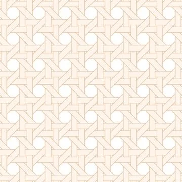Seamless lattice rattan weave pattern natural cane and baige color in wicke.. Stock Illustration
