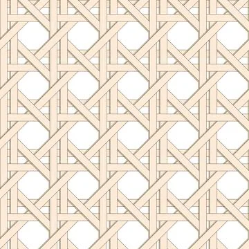 Seamless lattice rattan weave pattern natural cane in wicker lattice style Stock Illustration