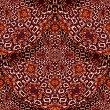 Seamless Latvian embroidery circular pattern Stock Illustration