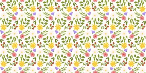 Seamless layout showcasing floral elements. Botanical-inspired repeated design Stock Illustration