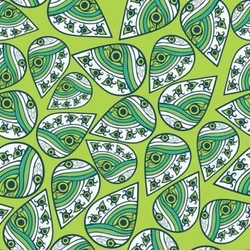 Seamless leaf pattern. abstract ornament. Illustrazione stock