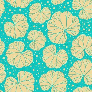 Seamless leaf pattern. abstract ornament Stock Illustration