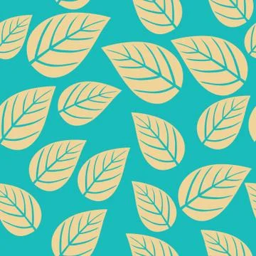 Seamless leaf pattern. abstract ornament Stock Illustration