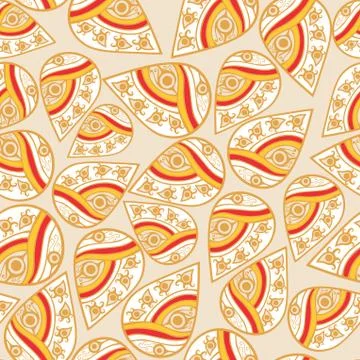 Seamless leaf pattern. abstract ornament. Illustrazione stock