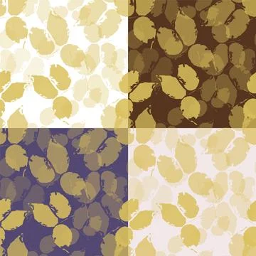 Seamless Leaf Pattern Background with Multicolor Tones Stock Illustration