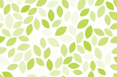 Seamless leaf pattern green organic shapes background eco design, nature theme Stock Illustration