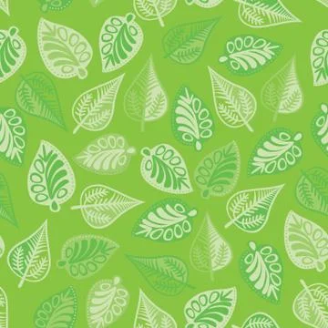 A seamless leaf pattern. Stock Illustration